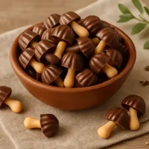Galetas con forma de seta de caramelo