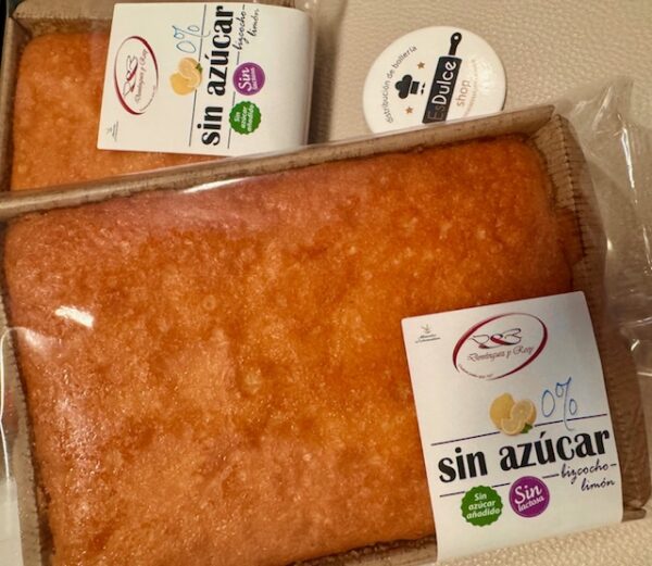 Bizcocho sin azúcar y sin lactosa